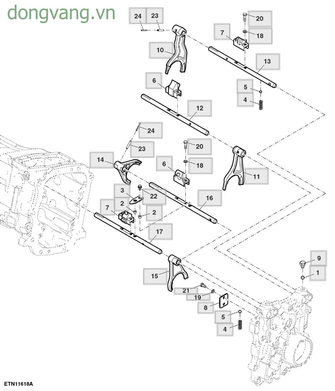 Fork and Shifter Assembly - ST512307